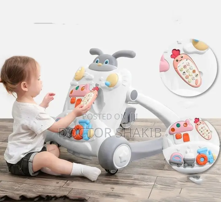 Multipurpose New Rollover Musical Baby Walker