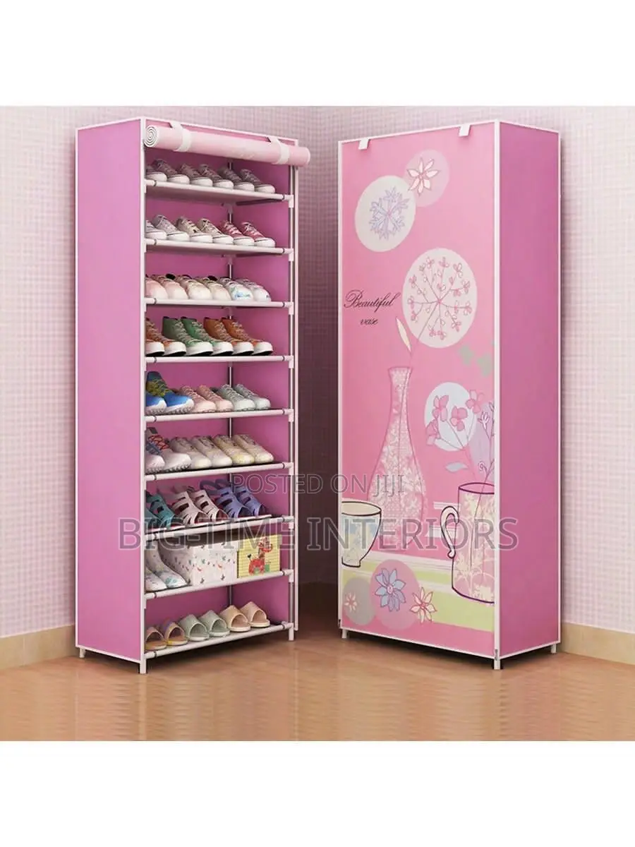 9layers Metallic Shoe Rack