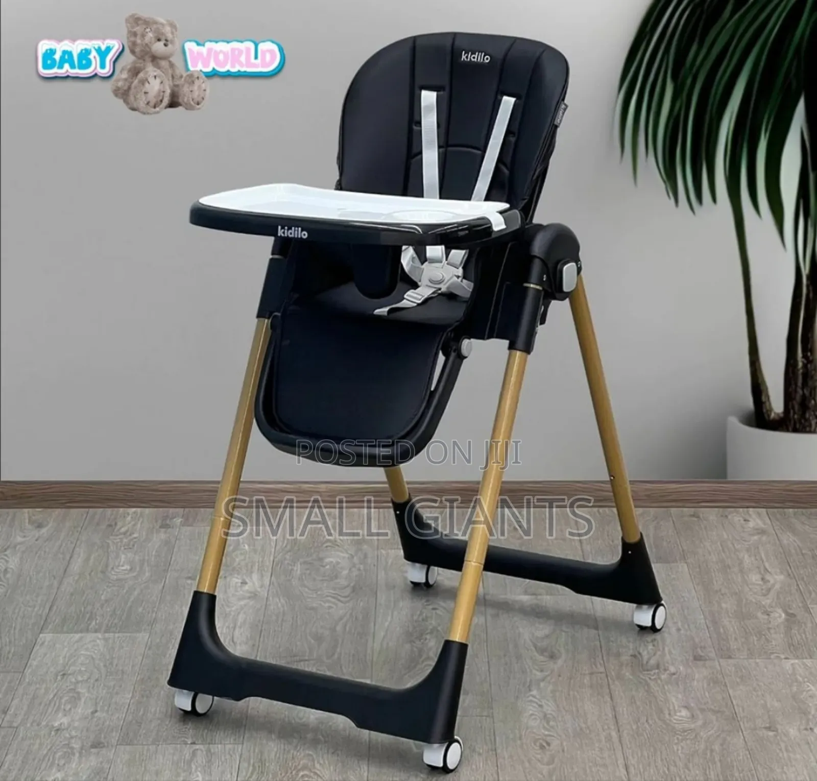Wooden Baby Eating Chair With 5-Point Safety Harness
