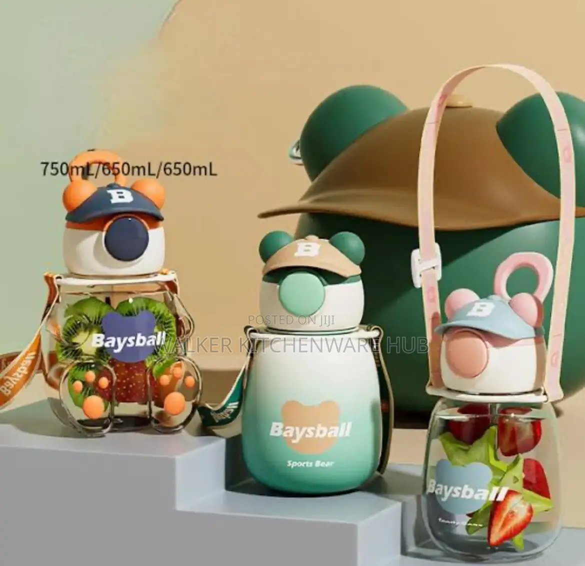 600ml Kids Bear Water Bottle
