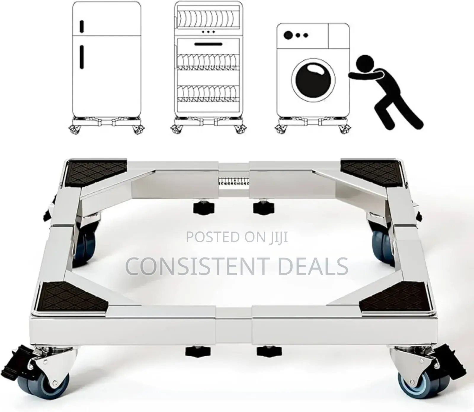 Multifunction Movable Base Fridge Stand