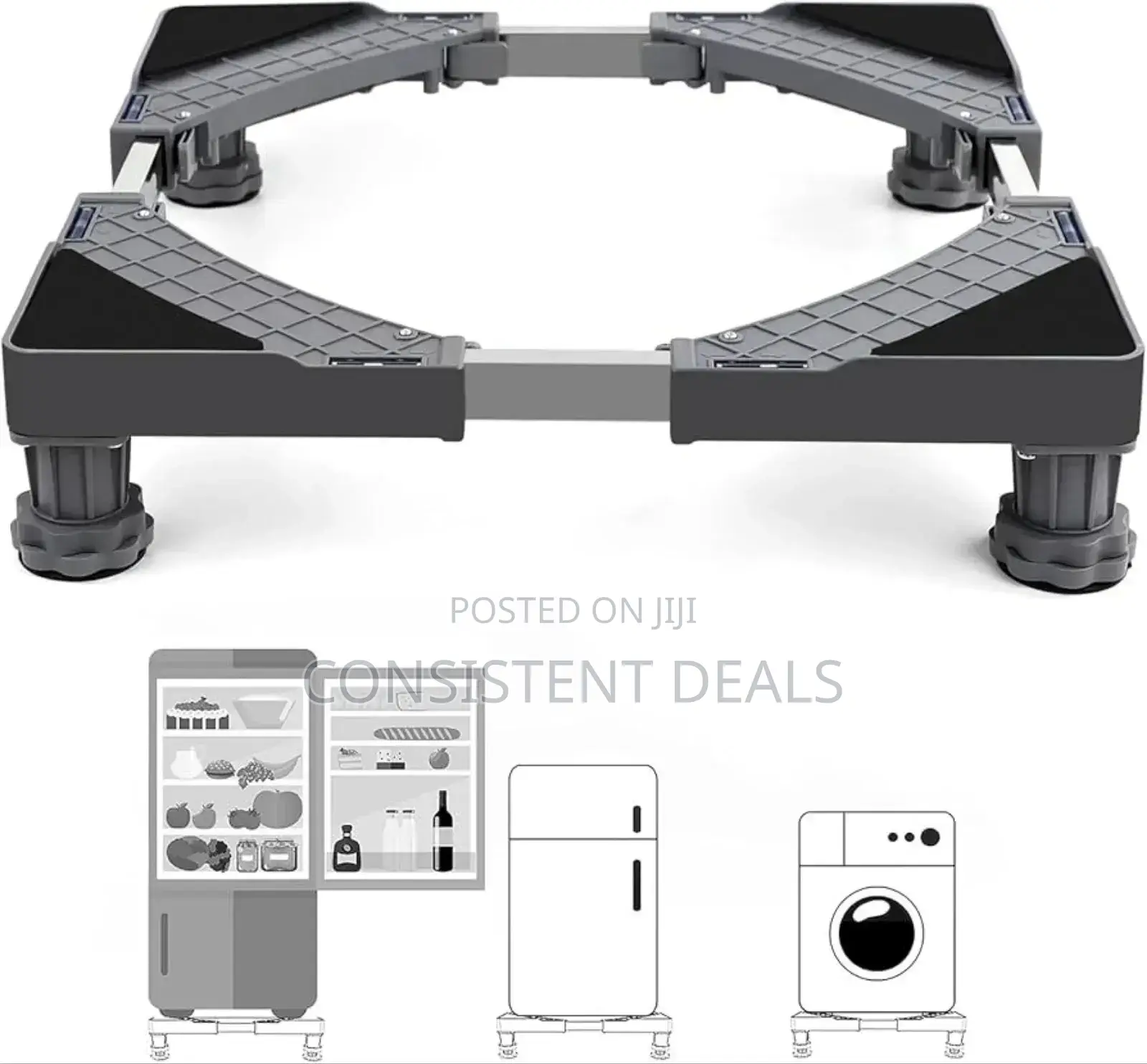 Multifunction Movable Base Fridge Stand
