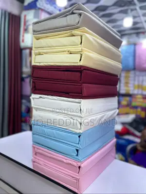 Cotton Fitted Bedsheet With Six Pieces