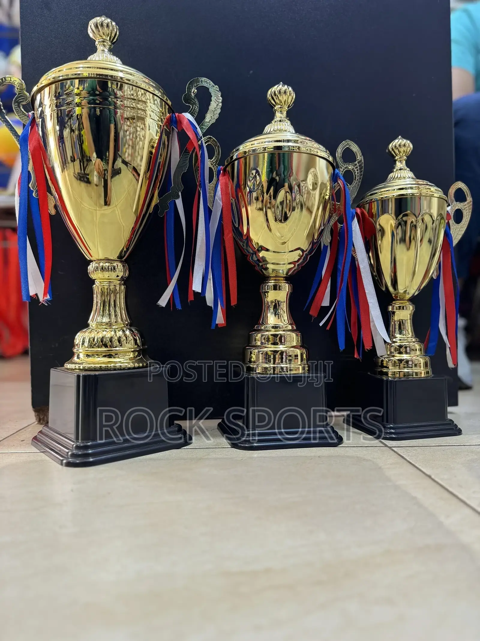 Metallic Gold Winning Trophies