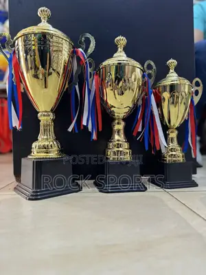 Metallic Gold Winning Trophies