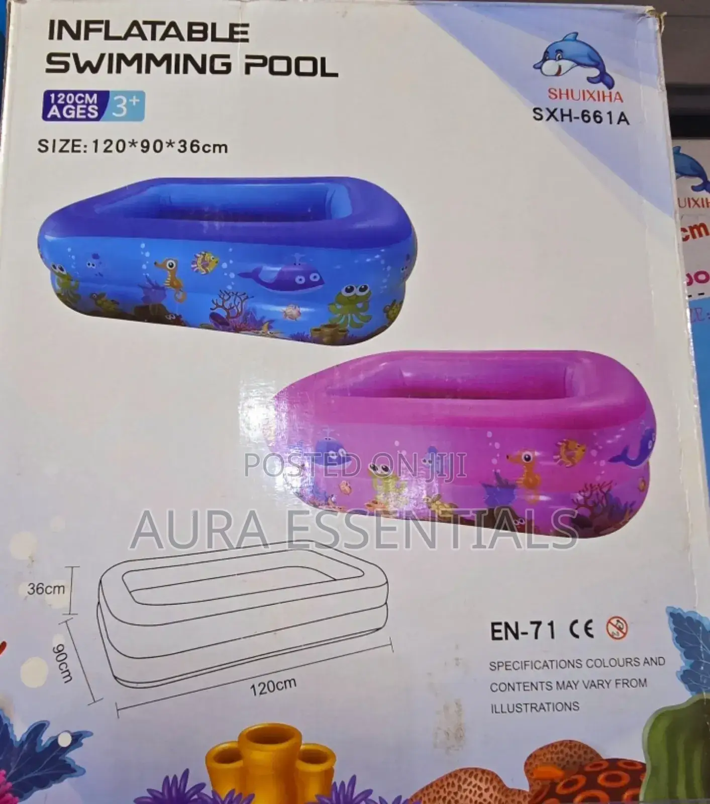 Family Rectangle Inflatable Pool