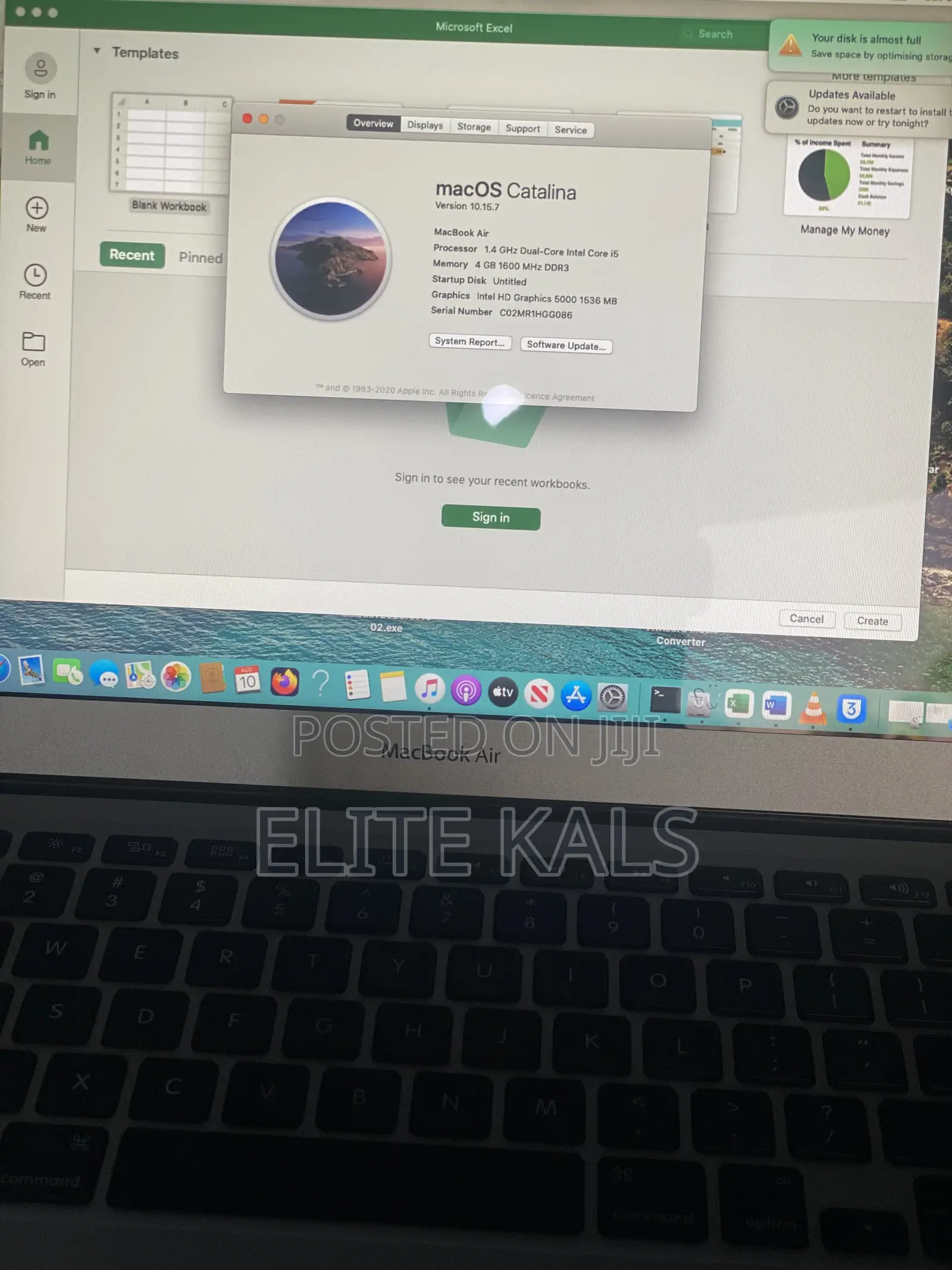 Laptop Apple MacBook 2014 4GB Intel Core I5 HDD 500GB