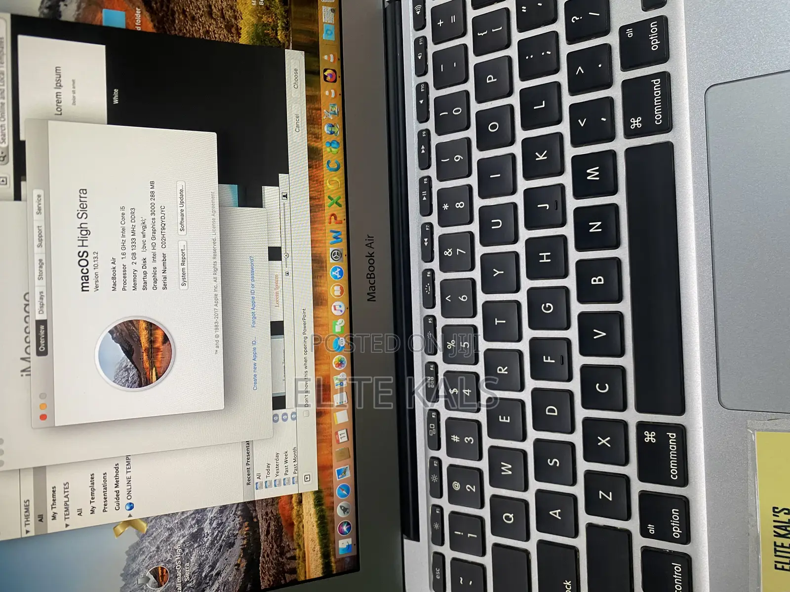 Laptop Apple MacBook Air 2GB Intel Core I5 SSD 60GB