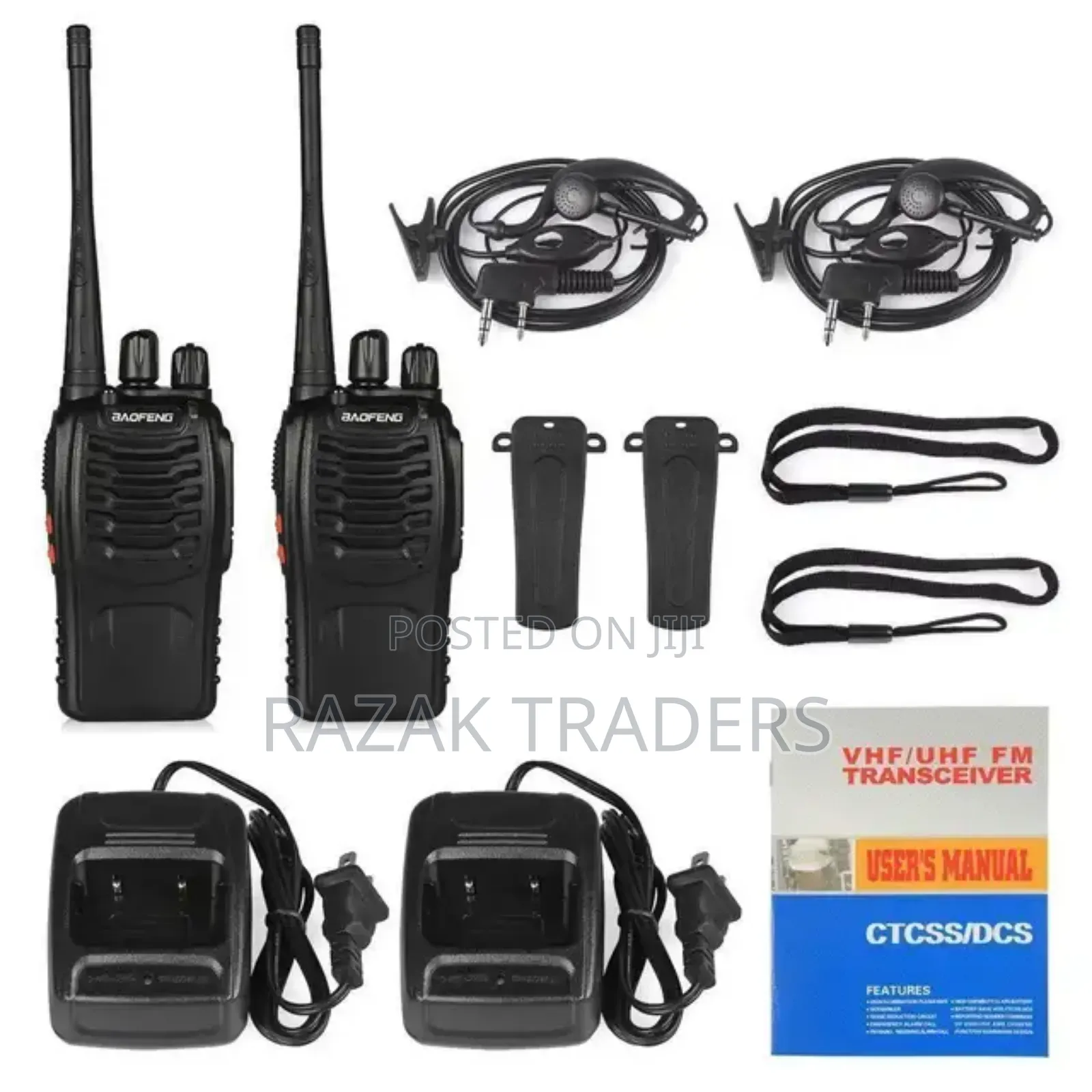 2pcs Baofeng Walktalkies 2way With Earphones