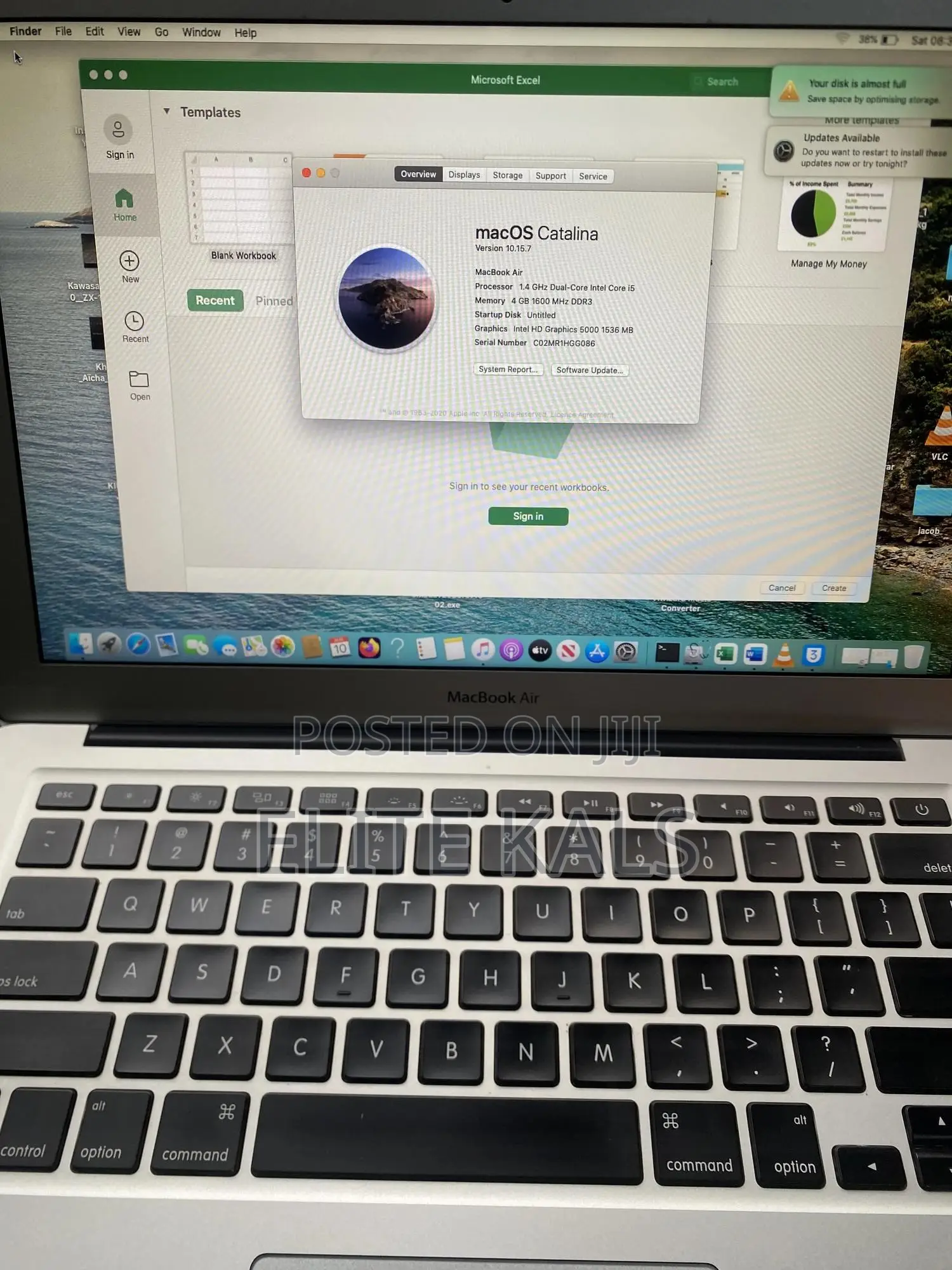 Laptop Apple MacBook 2014 4GB Intel Core I5 HDD 500GB