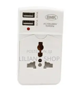 3pin/ Uk Universal Plug With 2 Usb Port 2 Way Multi Adapter