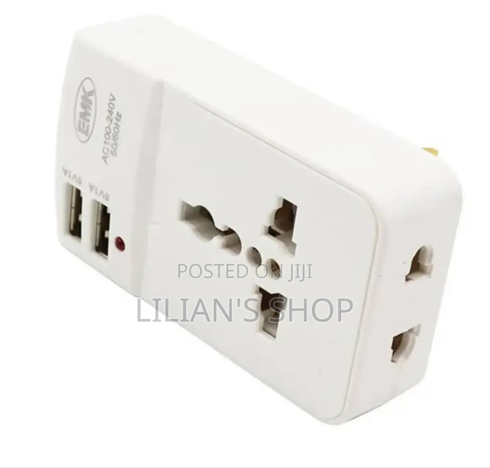 3pin/ Uk Universal Plug With 2 Usb Port 2 Way Multi Adapter