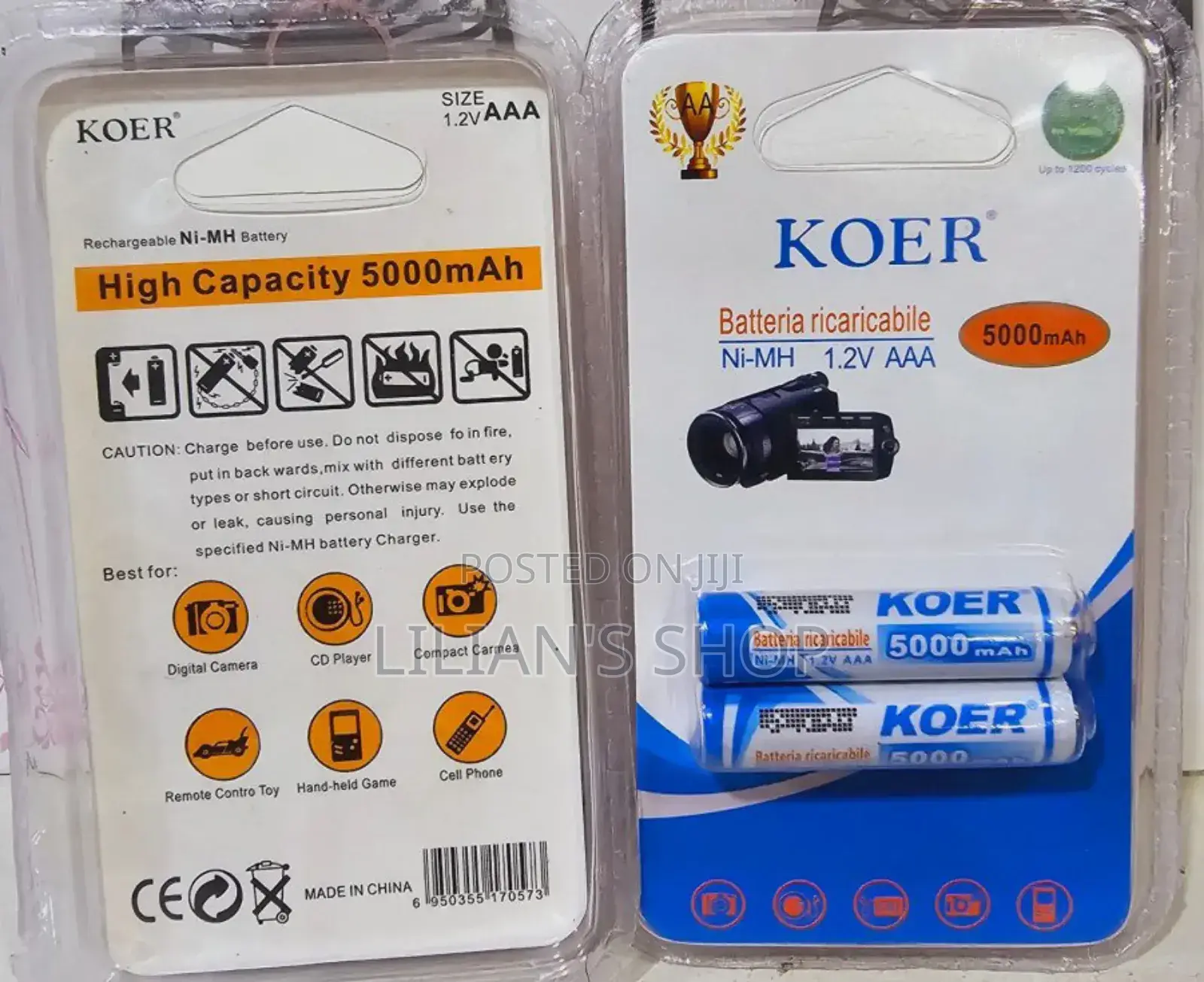 Koer AAA Rechargeable Batteries