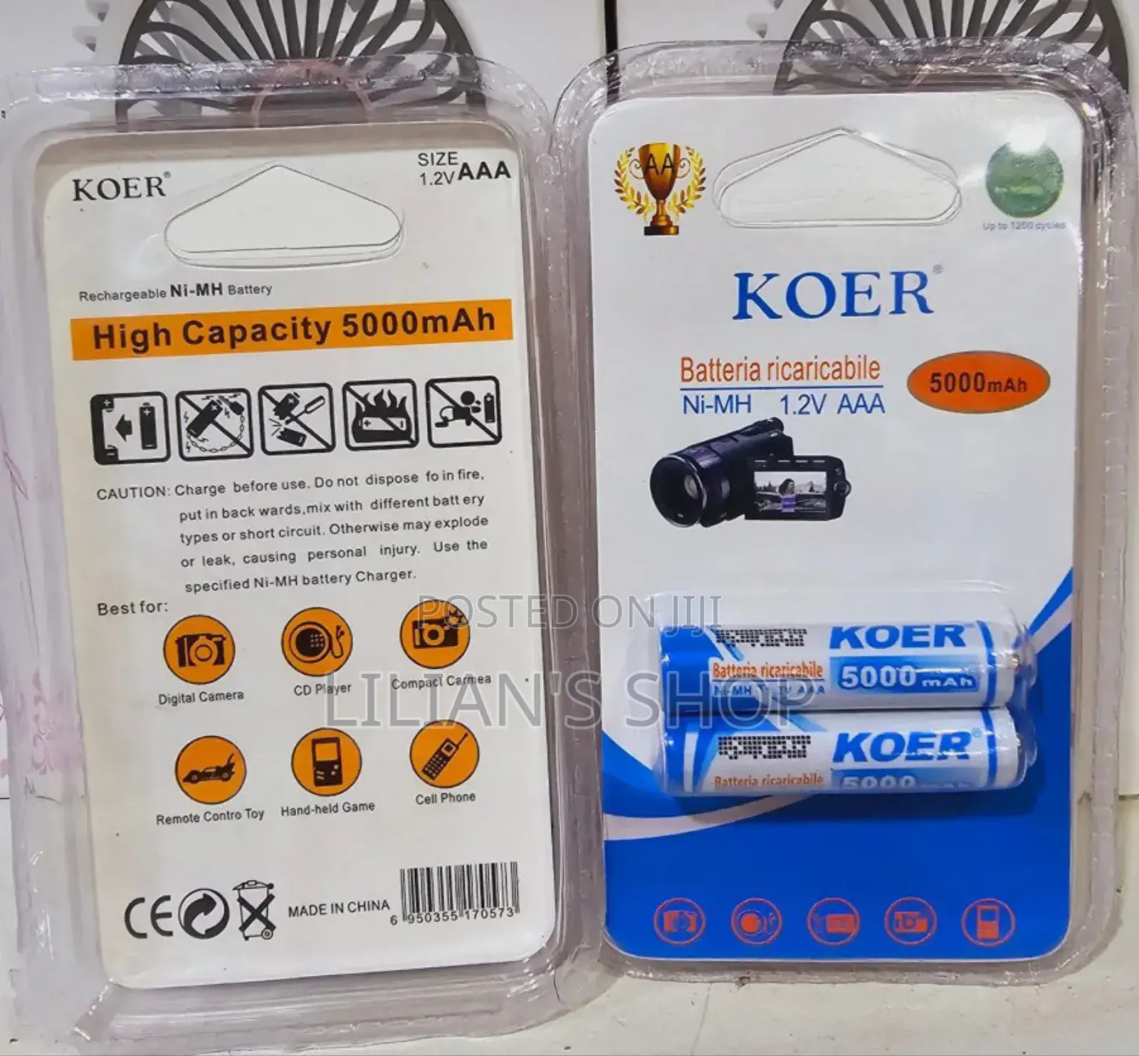 Koer AAA Rechargeable Batteries