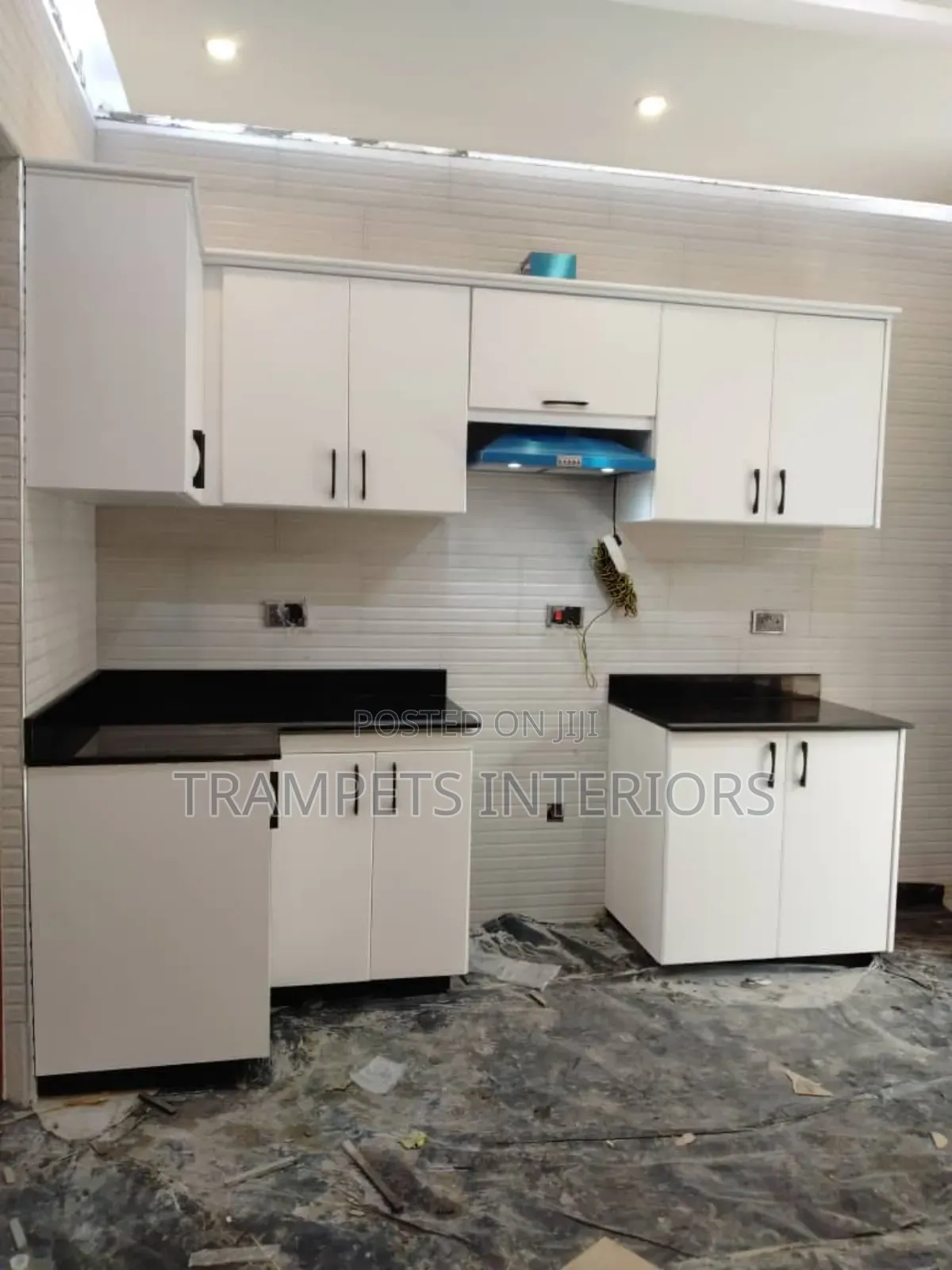 Kitchen Cabinets/ White and Black Colour
