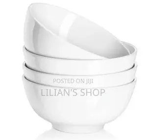 6pcs White Ceramic Round Plates