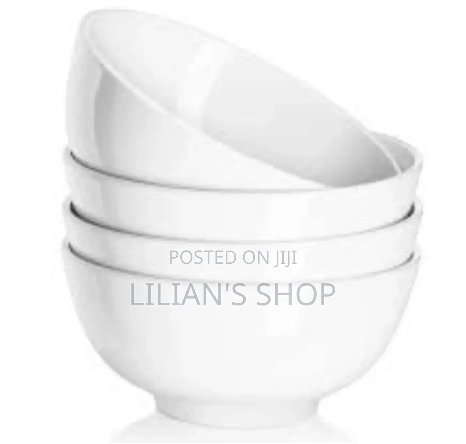 6pcs White Ceramic Round Plates