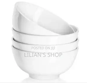 6pcs White Ceramic Round Plates