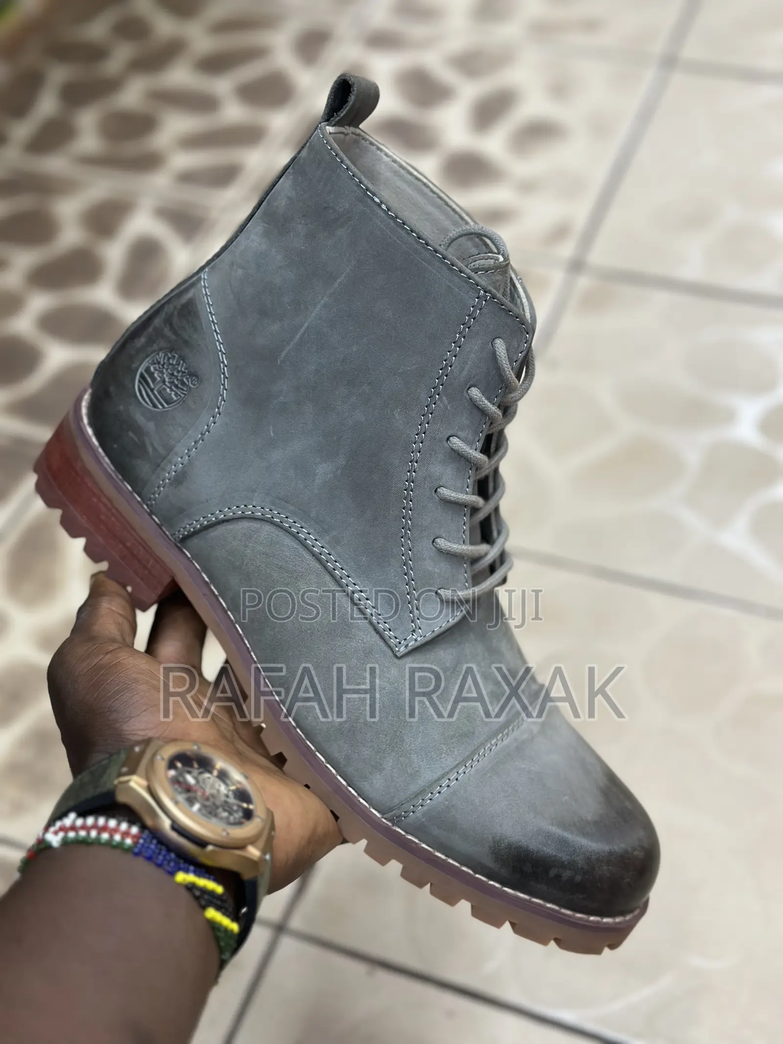 Original Mid Grey Timberland Casual Premium Leather Boots