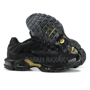 Original Nike TN Air Max Plus Black Metallic Gold Sneakers