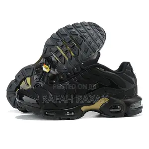 Original Nike TN Air Max Plus Black Metallic Gold Sneakers
