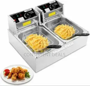 Stainless Commercial 12litre Double Deep Fryer