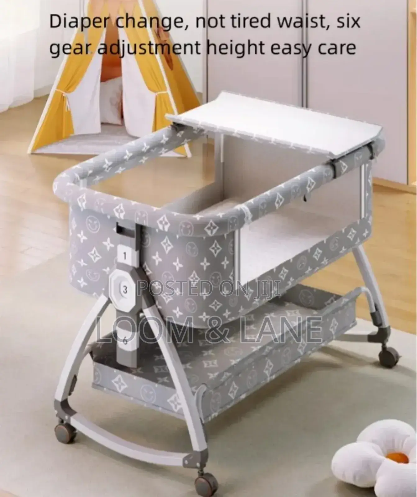 Multifunctional Bedside Crib, Bassinet and Travel Cot