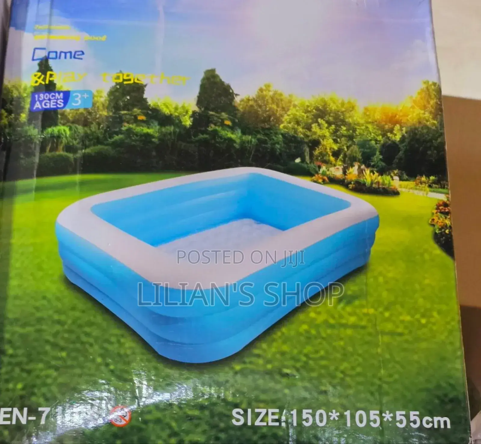150* 105* 50cm Kids Inflatable Swimming Pool