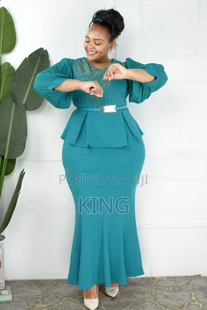 Straight Maxi Dress Turquoise