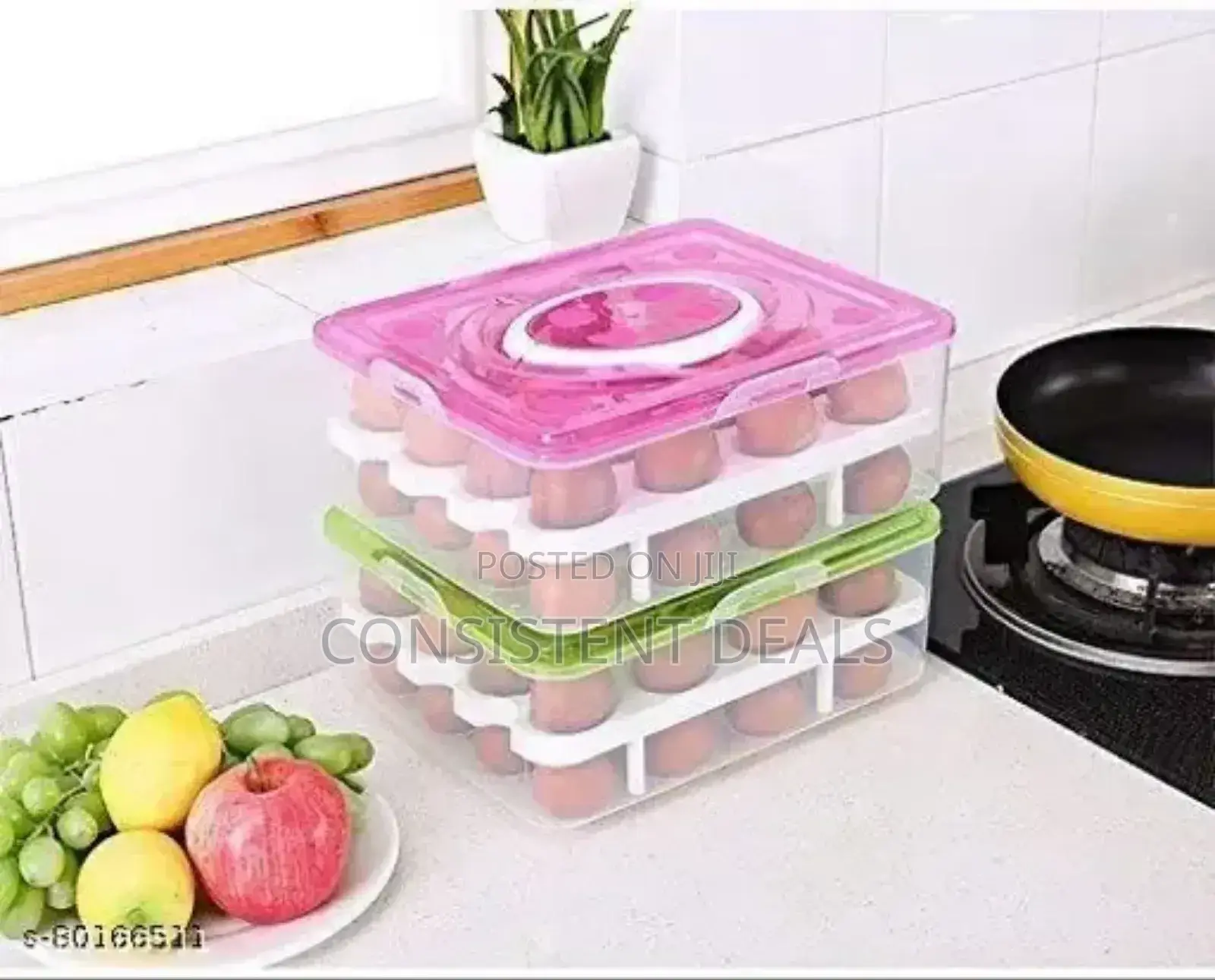 Double Layer 32 Eggs Clear Storage Box