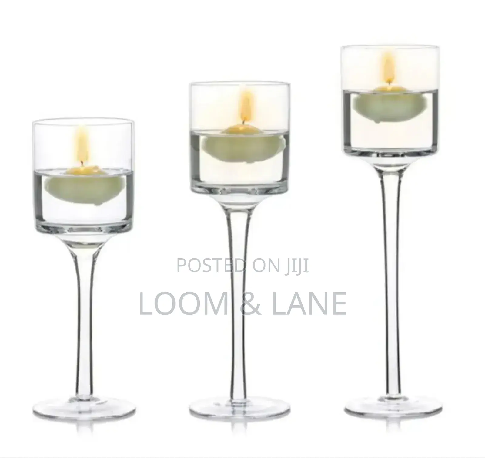 12pcs Glass Candle Holder Set