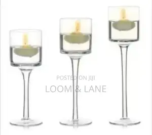 12pcs Glass Candle Holder Set