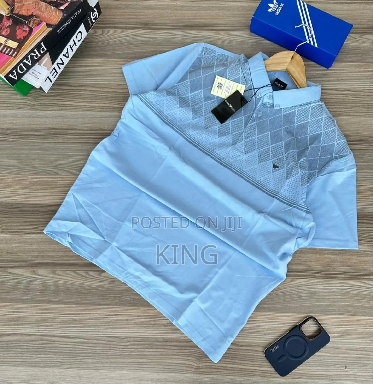 Emporio Armani Polo Shirt. Sky Blue