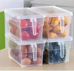 1pc Plastic Airtight Container With Handle Lid
