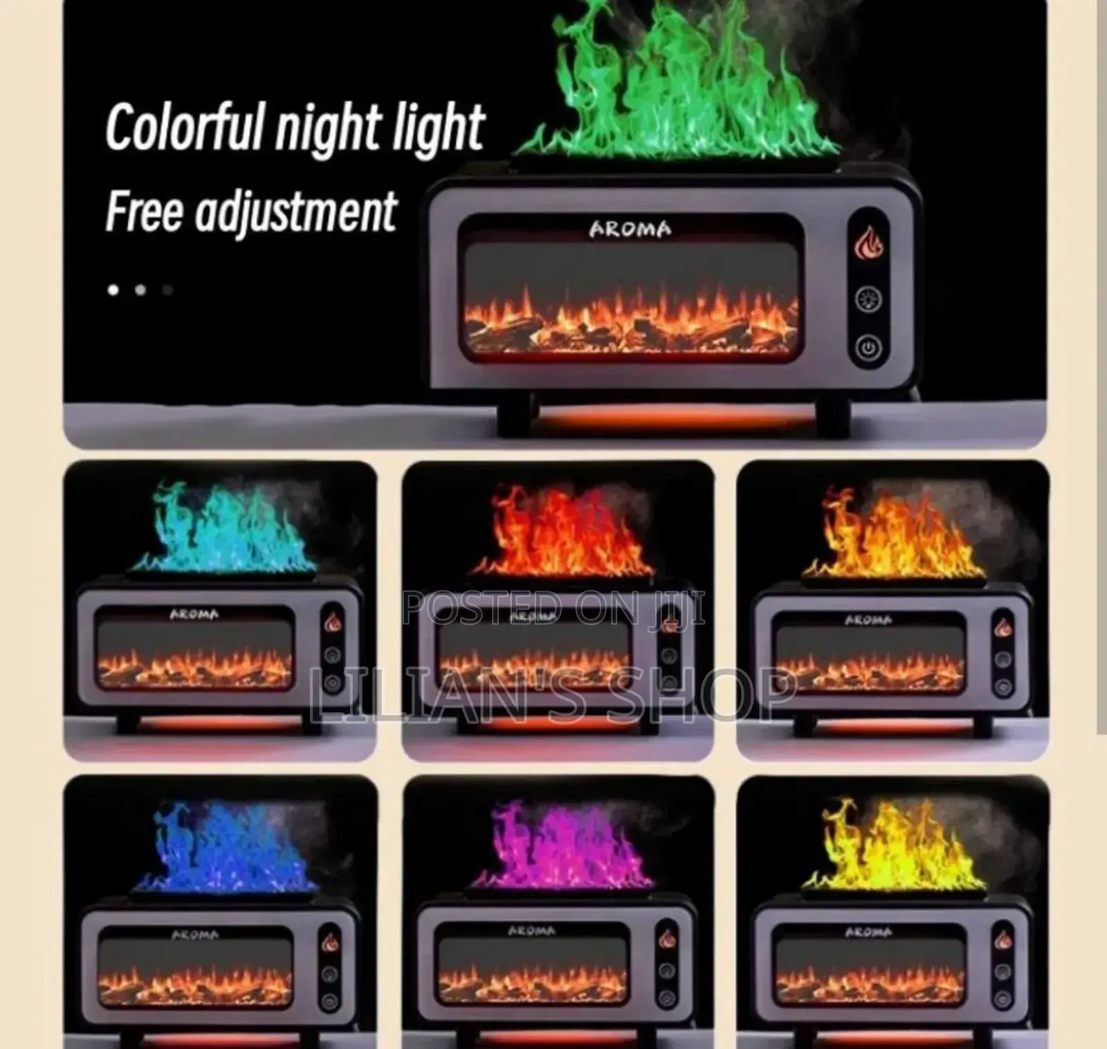 200mls Fireplace Flame Aromatherapy Air Humidifier
