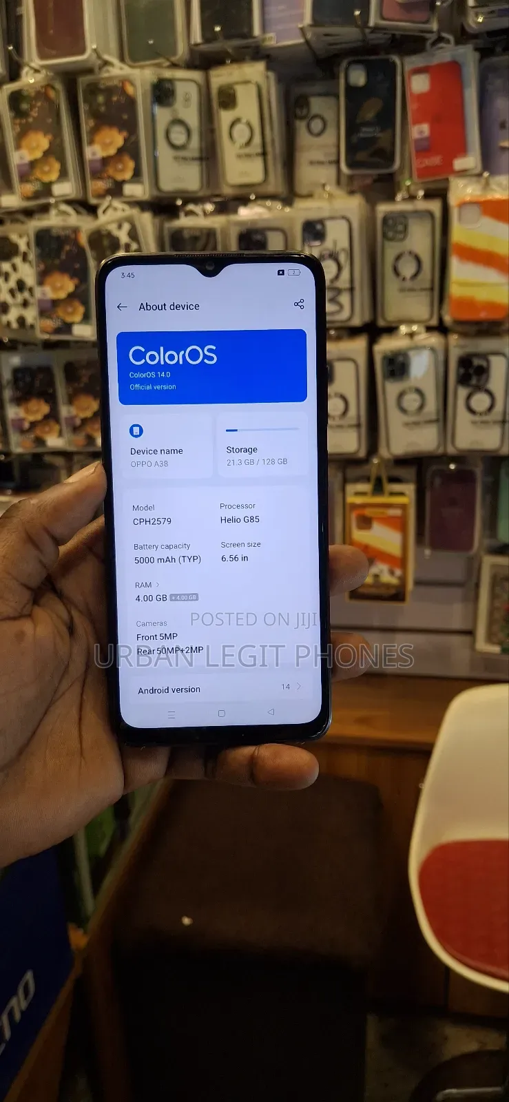 New Oppo A38 128 GB Black
