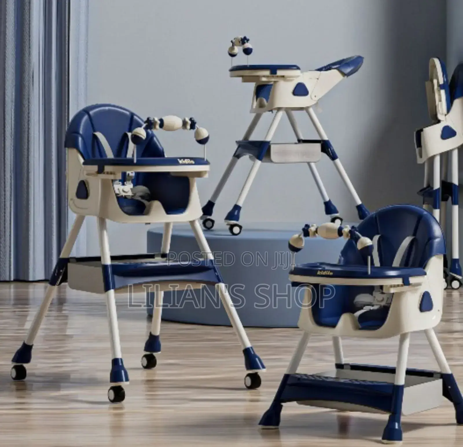Convertible Baby High Feeding Chair With Toys