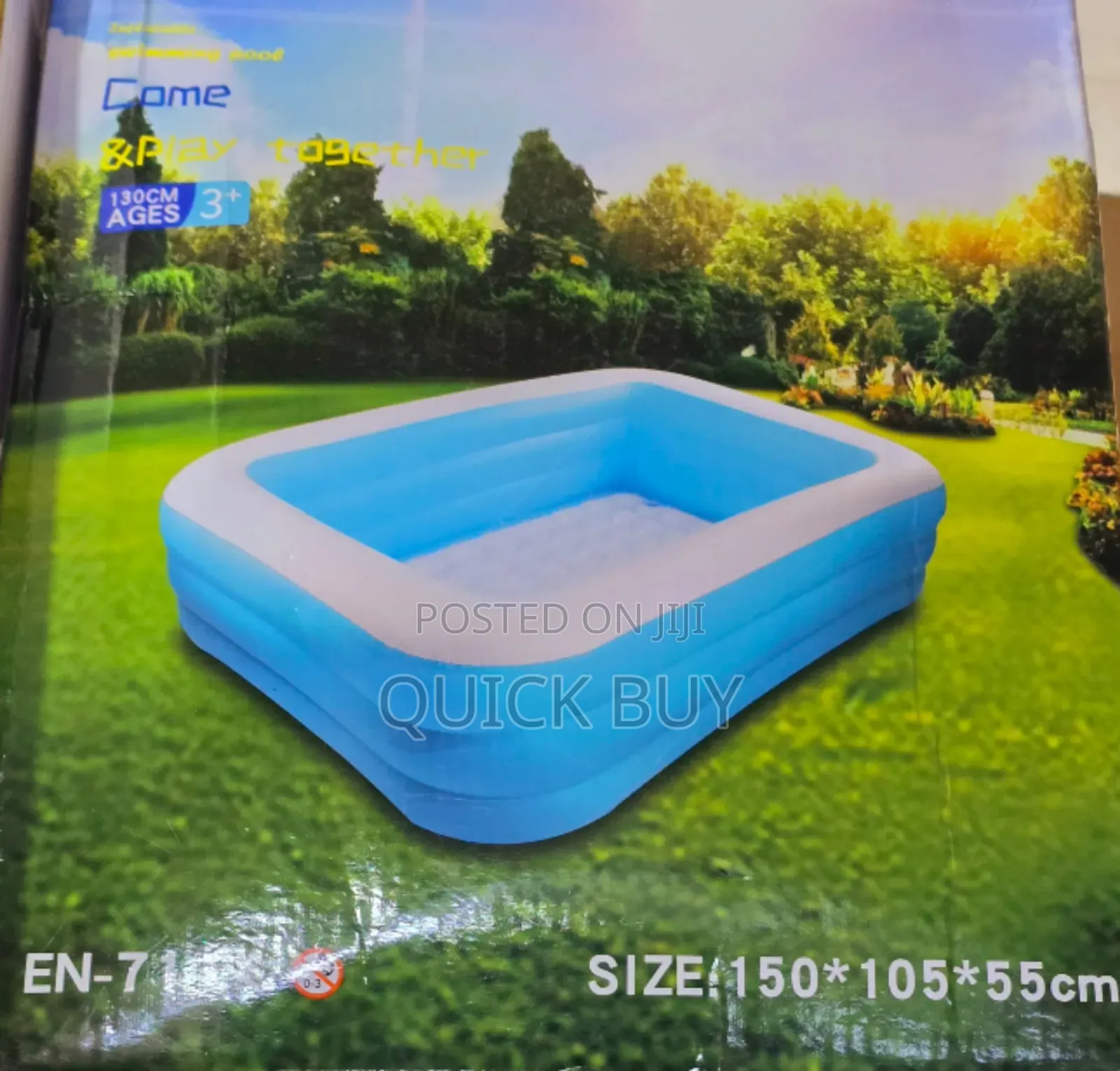 Happy Family Generic Sky Blue Inflatable Kid's Swimming Pool