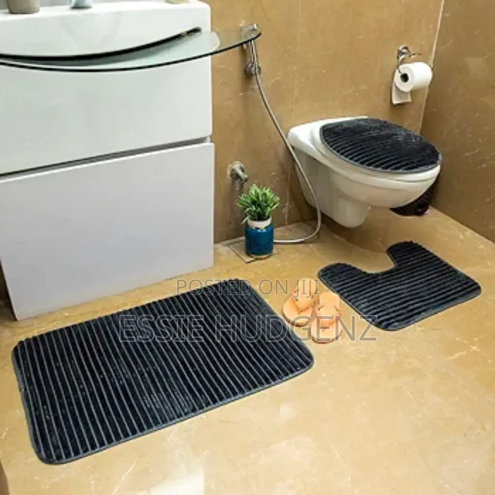 3pcs Toilet Bathroom Fancy Mats