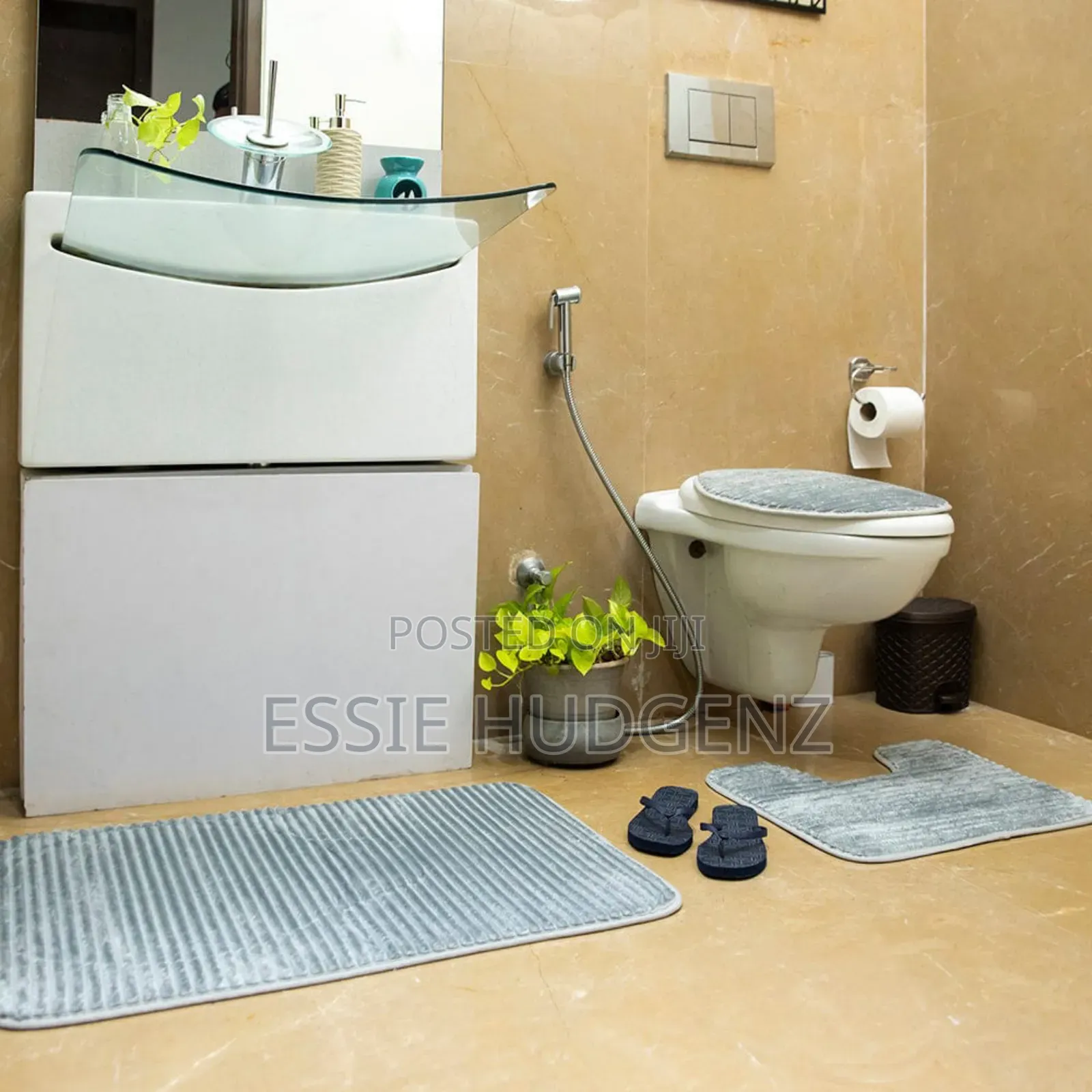 3pcs Toilet Bathroom Fancy Mats