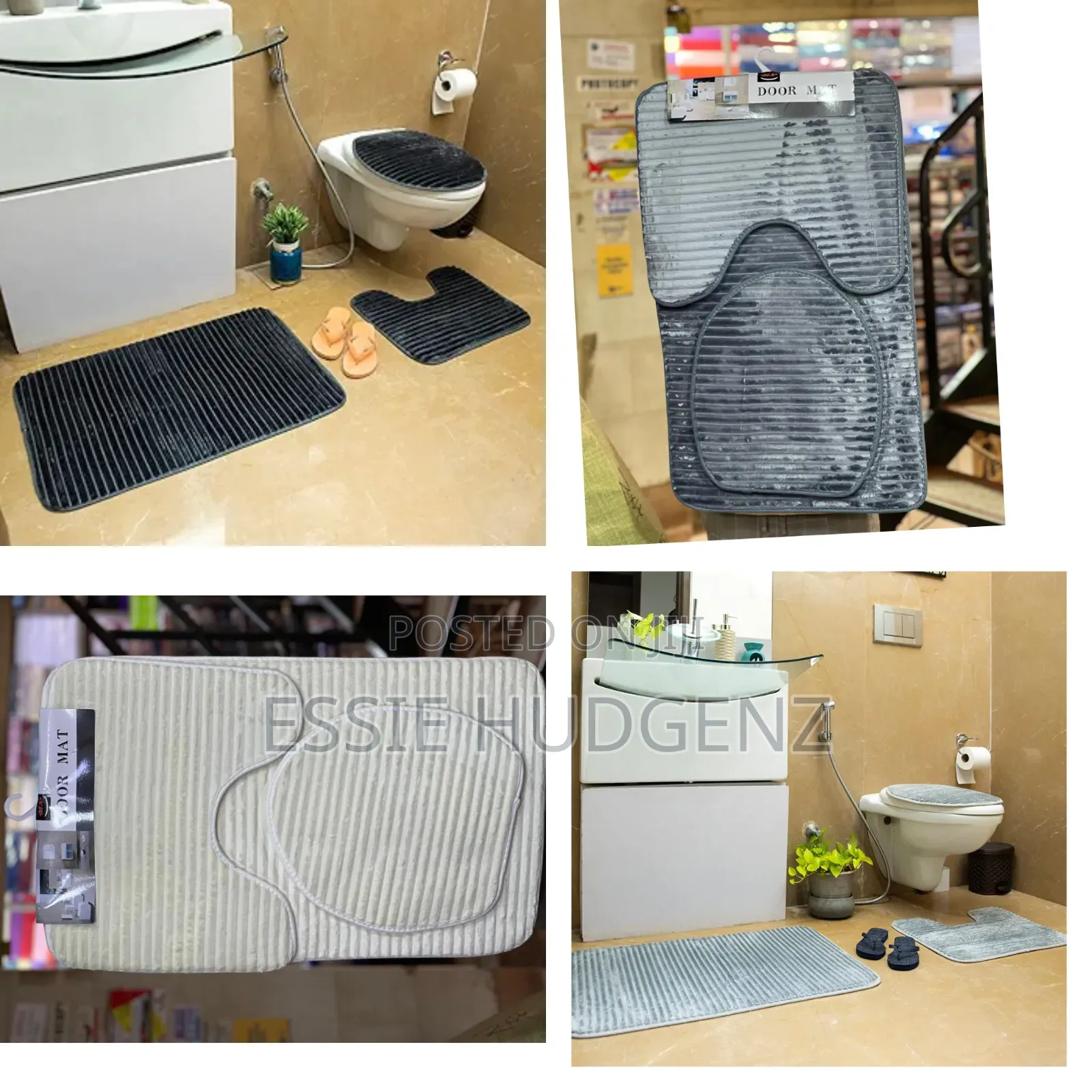 3pcs Toilet Bathroom Fancy Mats