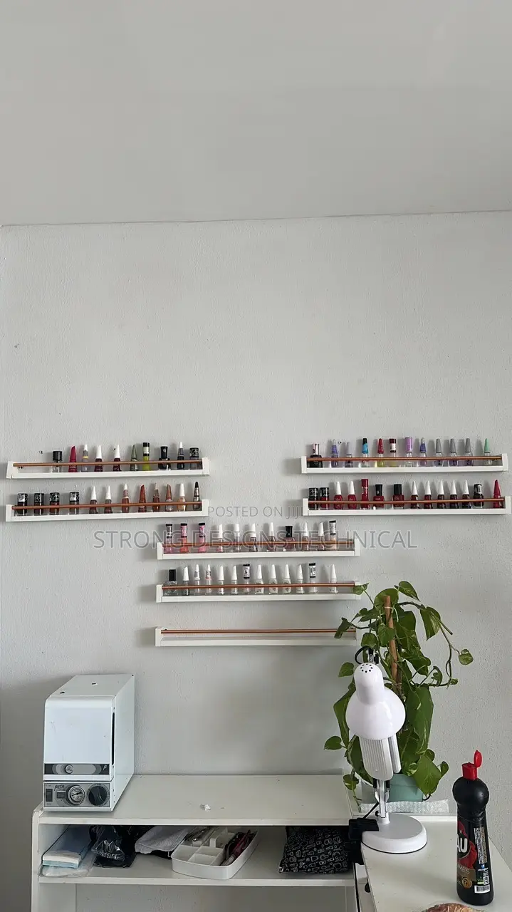 6 Pieces Manicure Nail Salon Display Shelves.