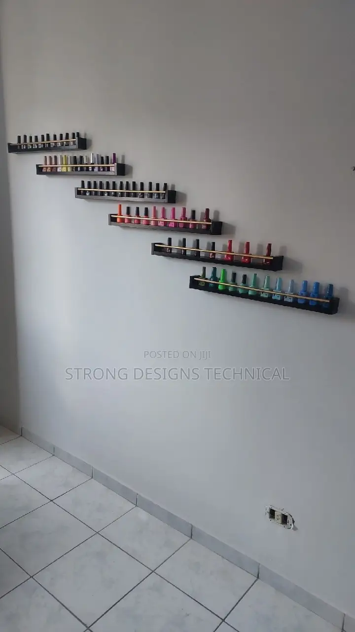 6 Pieces Manicure Nail Salon Display Shelves.