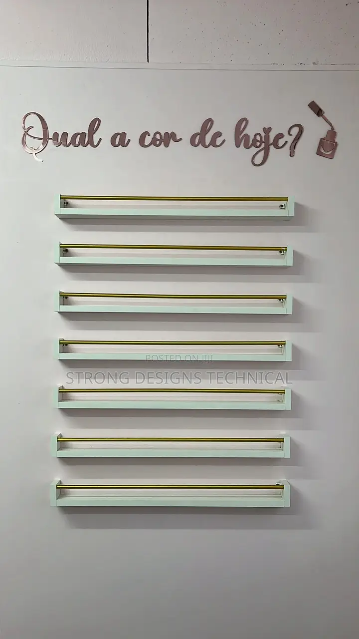 6 Pieces Manicure Nail Salon Display Shelves.
