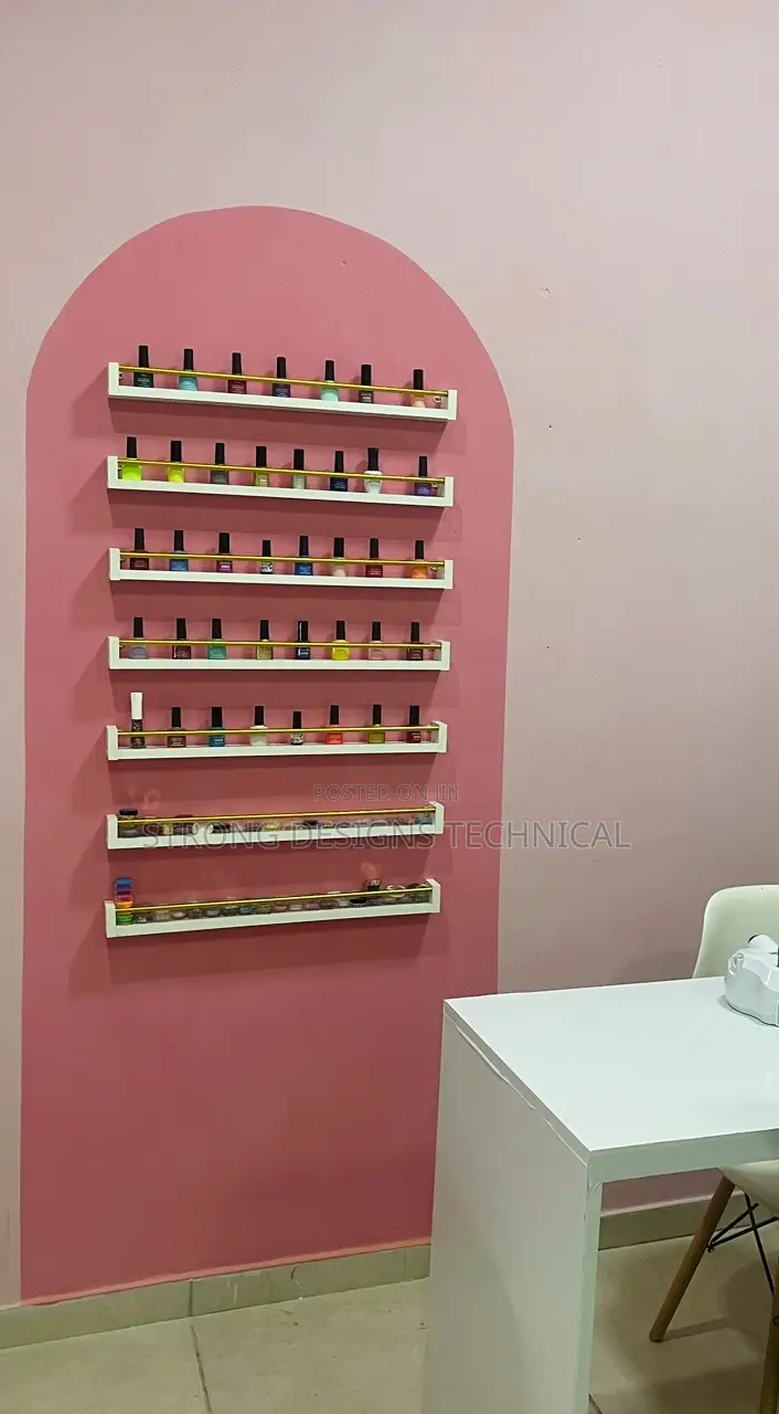 6 Pieces Manicure Nail Salon Display Shelves.