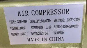 Electric Compressor 100l