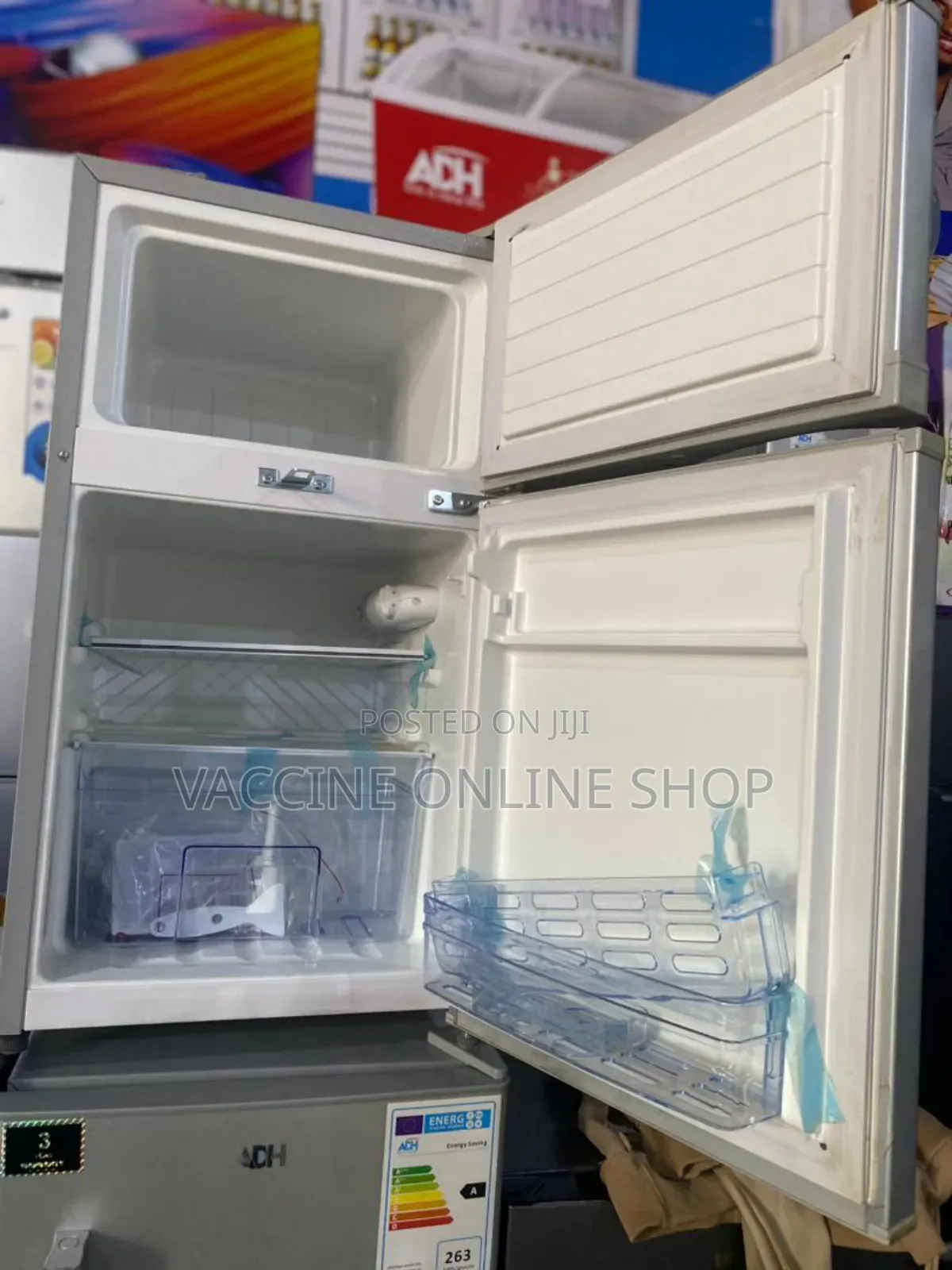 ADH 98L Double Door Fridge/Adh 98L Fridge (SS12)