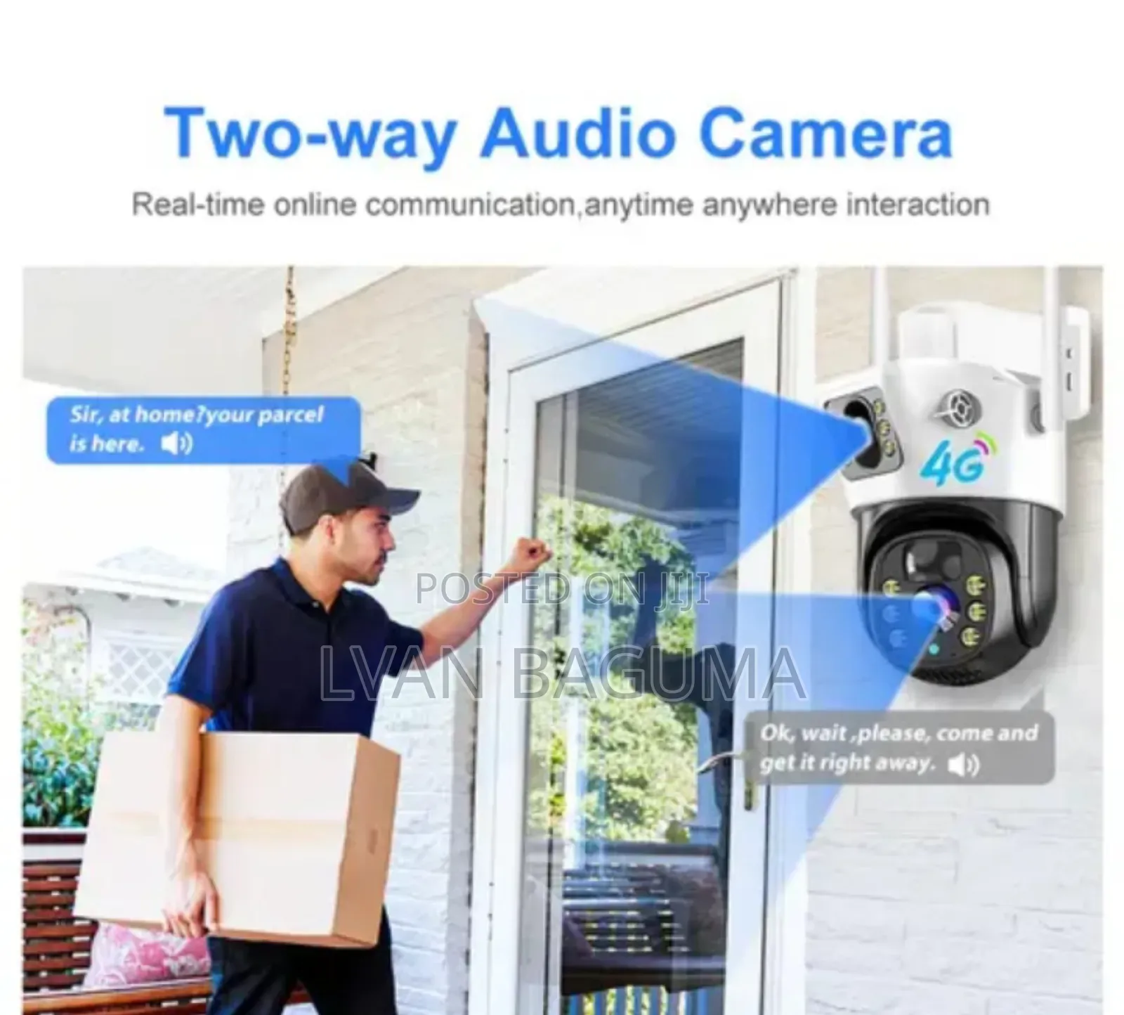 V380 4g Wi-Fi Smart Solar Security Camera - Dual Lens
