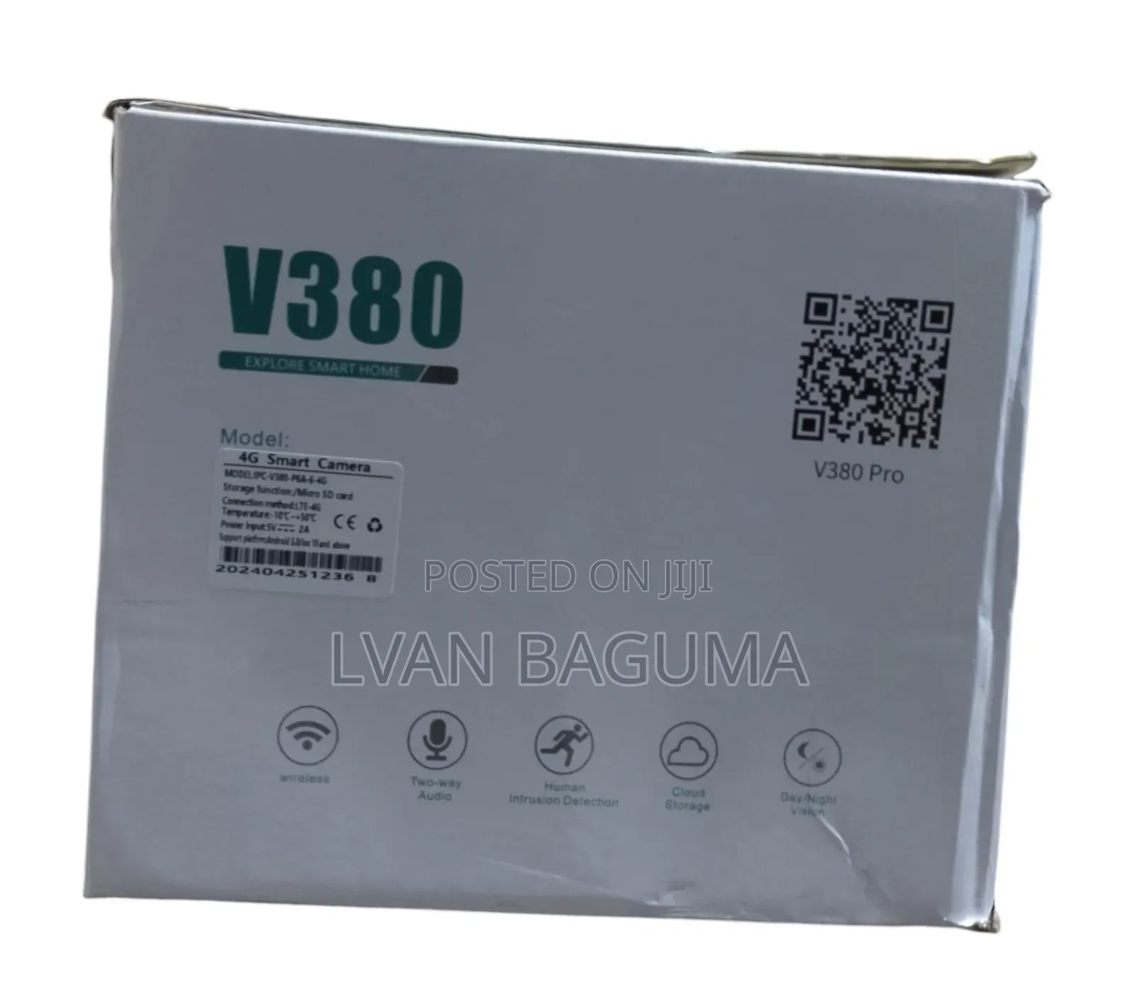 V380 4g Wi-Fi Smart Solar Security Camera - Dual Lens