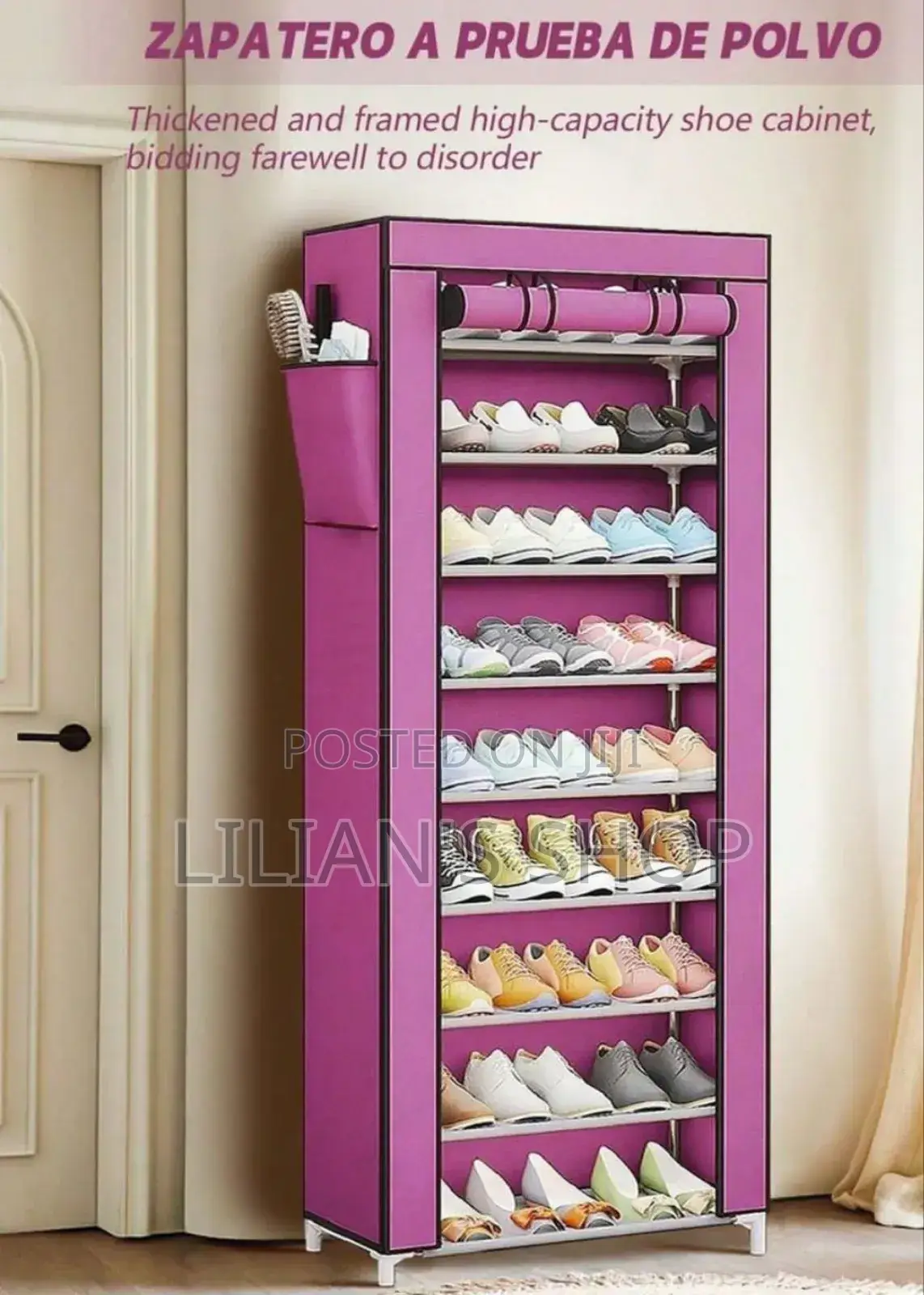 10 Tier Single Colomn Shoe Rack